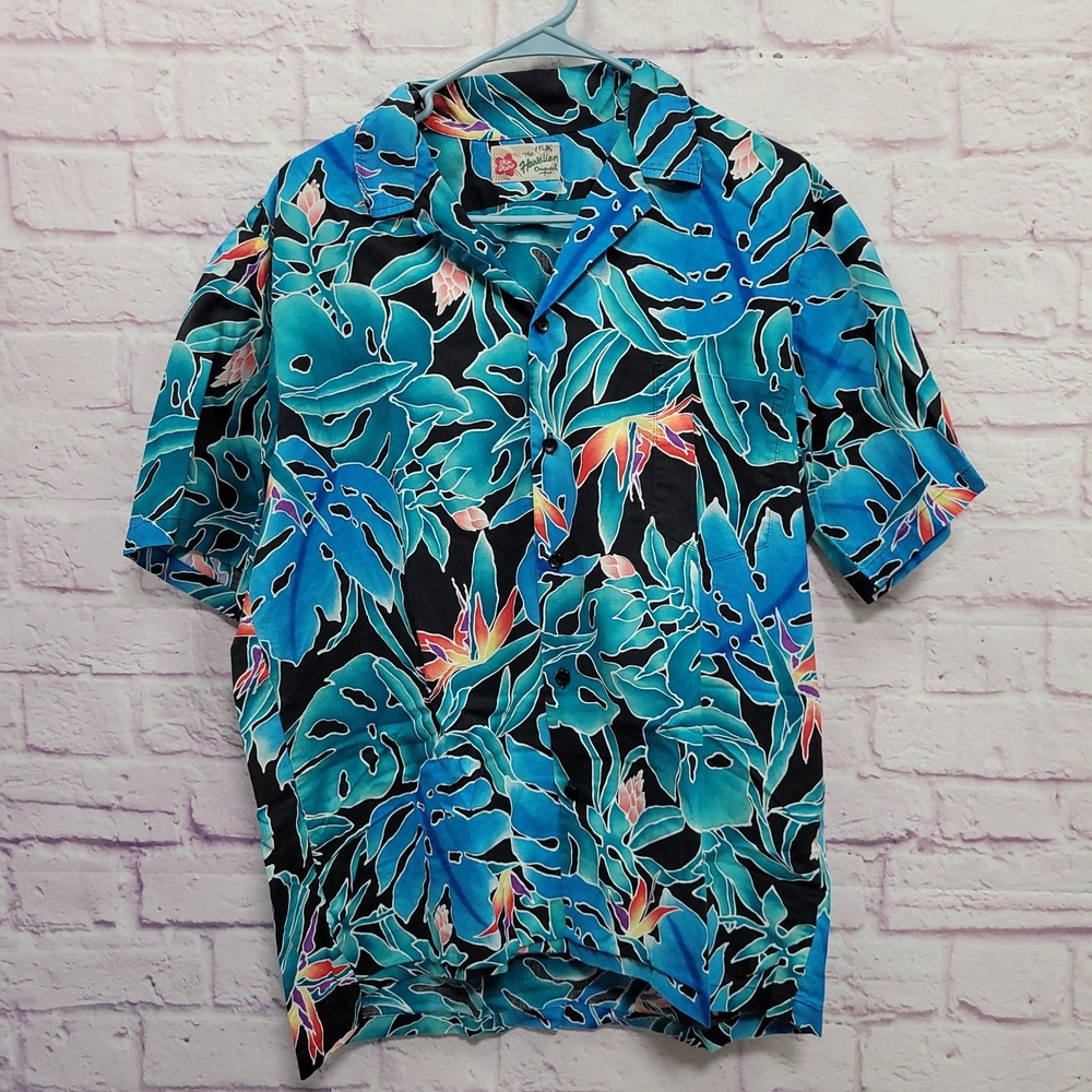 The Hawaiian Original Hilo Hattie Shirt Mens XL Tropical Bird of Paradise Beach